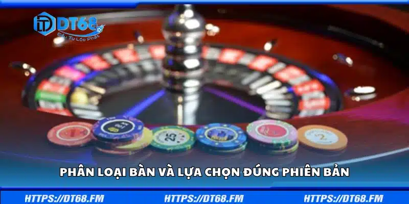 Các bàn và lựa chọn đúng phiên bản