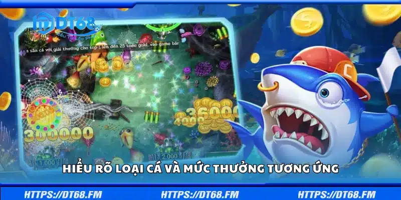 Nắm rõ từng loại cá và số xu thưởng đi kèm 